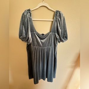 Vylette Dress - Blue Velvet - Size XXL